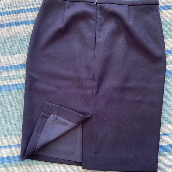 NEW J Crew black A line 100% wool skirt office career lined 12 - Picture 5 of 5